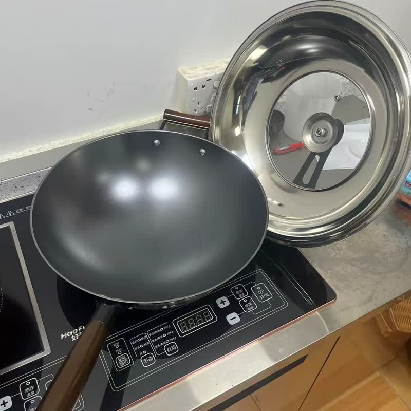 电磁炉锅具套餐凹面电磁炉专用精铁炒锅不锈钢不沾圆底锅平底圆底可选 圆底36C/真不锈/精铁炒锅高性价比高么？