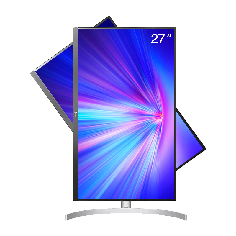 LG 27UL650-W 27英寸 4K显示器HDR400 IPS硬屏 硬件校准 微边框 升降旋转 sRGB99% 设计绘图液晶电脑显示器
