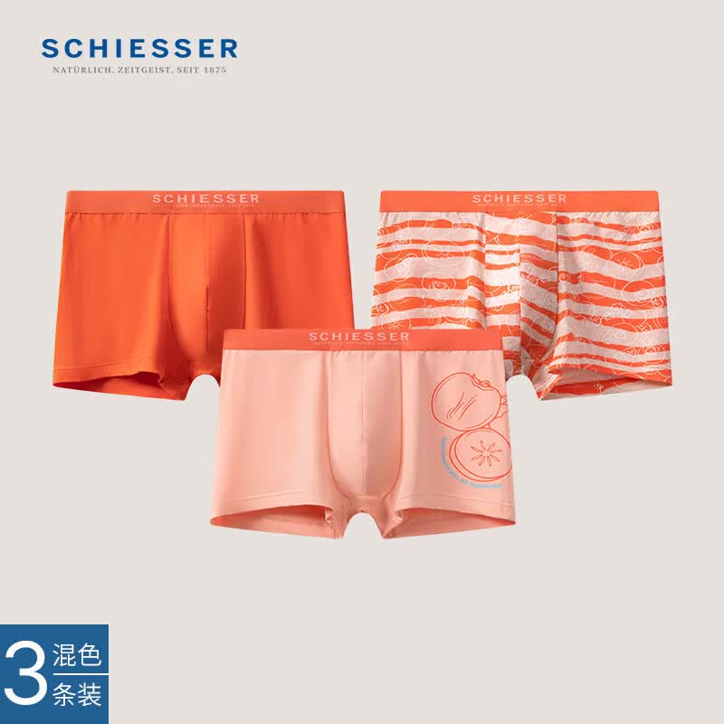 舒雅（Schiesser）男士舒美棉鸿运【好事发生】平角内裤3条装E9/21976T 橙色 L 使用感如何?