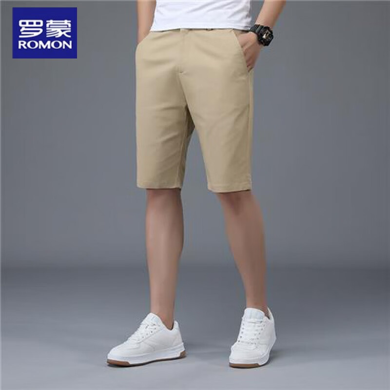 罗蒙高档品牌【捡漏价】纯棉休闲西·裤短裤男士夏季外穿中青年五分
