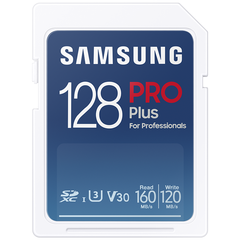 SAMSUNG 三星 MB-SD128K/CN PRO Plus  U3 V30 SD存储卡 128GB