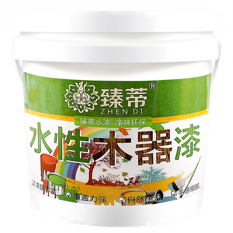 臻蒂 双组分水性漆木器漆透明清漆木门家具翻新自刷改色油漆室外户外 透明清漆（免打磨+送工具+固化剂 1kg