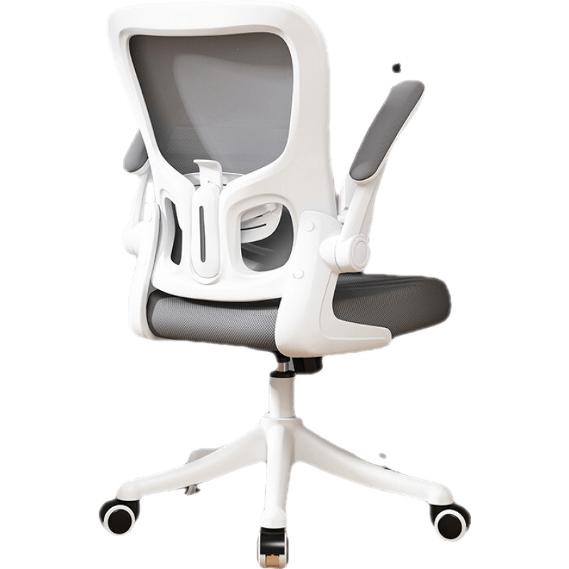 苏购 学习椅子电脑椅家用办公椅座椅中学生久坐舒适书桌椅人体工学 学习款-【乳胶坐垫】-灰色【升降腰托】 尼龙脚  升降扶手