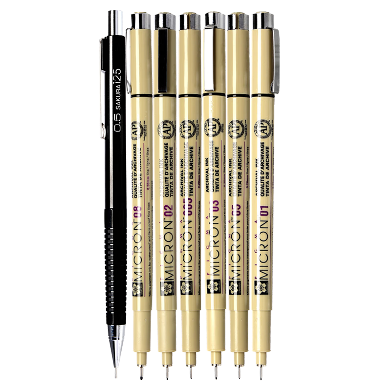 ӣ����SAKURA����ܱʹ��߱� 7֧��װ �ձ�����ǩ�ֱʻ�ͼ��ɫˮ�� ѧ����ͯ�����滭����ֻ���� 242.5Ԫ��5��(��48.5Ԫ/��)