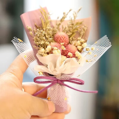 满天星花束情人节迷你干花小花束拍摄道具伴手礼迷你拇指花毕业装饰花