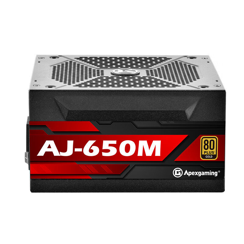 艾湃电竞（Apexgaming）AJ-650M 额定650W 全模组电源旗舰型 80PLUS金牌 全日系电容 智能启停 10年换新