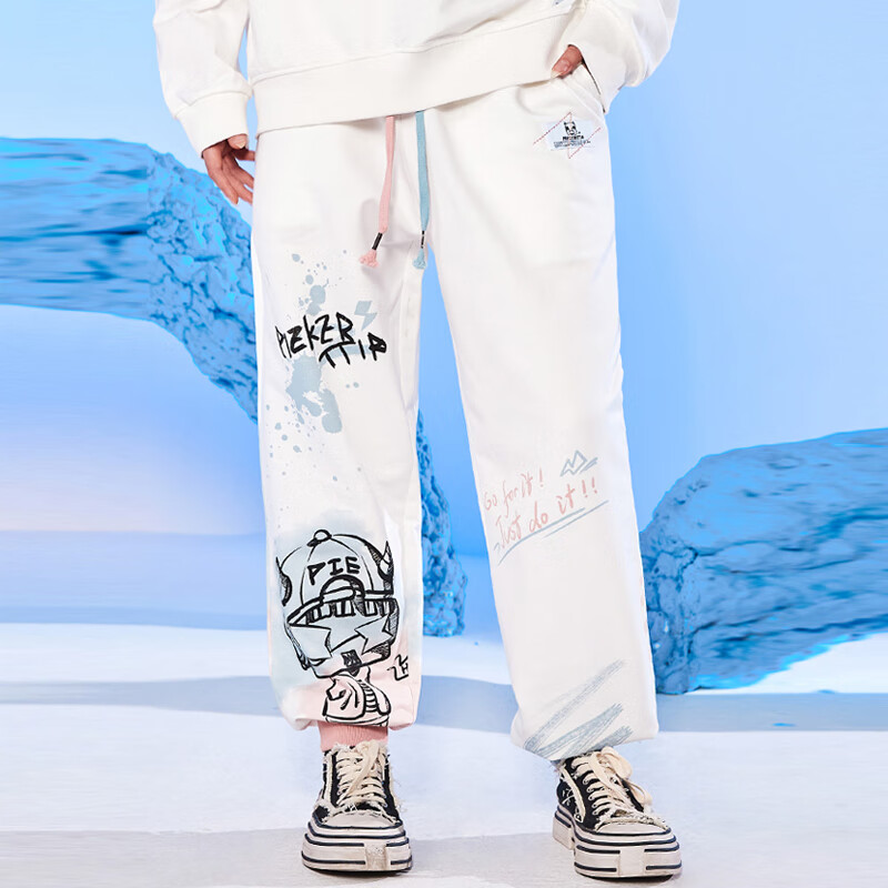 天龙致尊denon supreme休闲裤男女潮牌2021秋季小怪兽涂鸦宽松大码
