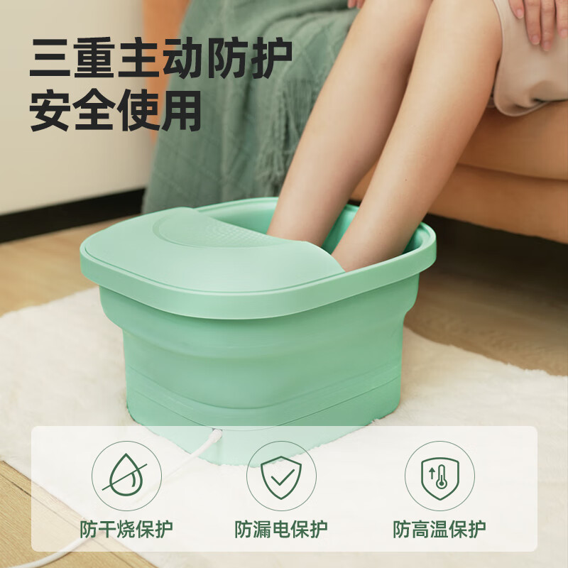 DEDAKJ【德国品牌】泡脚桶恒温折叠足浴桶洗脚盆智能加热养生桶送长辈爸爸妈妈生日父母亲中秋教师节礼物 智能恒温折叠足浴桶