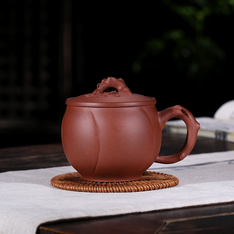 工艺美术师 吴俊 《梅桩》原矿清水泥制作 宜兴紫砂杯 茶杯 茶具