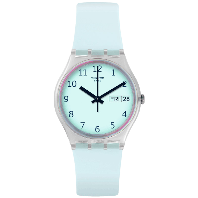 ˹������Swatch����ʿ�ֱ� �޾����� ��������˫��������ѧ��ʱ��ʯӢ��� GE713 615Ԫ