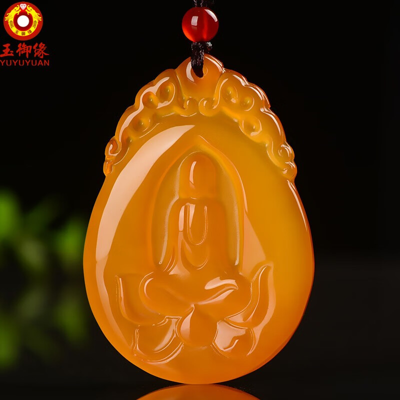 玉御缘观音吊坠悟道一心向佛一路光明普渡众生男女款礼物玉牌项链玉坠