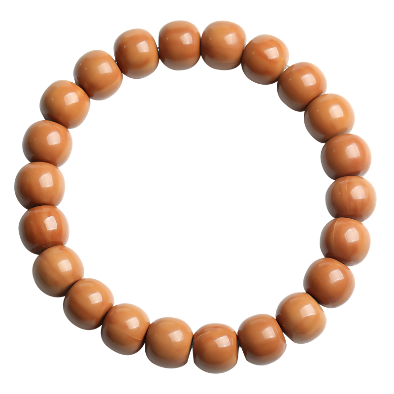 月印百川 猴頭手串男款 猴頭老型桶珠單圈核桃文玩手鏈 約9*10mm 手串