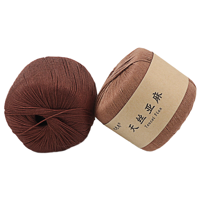 九色鳥天絲亞麻線手工編織5號蕾絲線中細毛衣純棉毛線團鉤針diy開衫披肩 其他顏色請留言備注