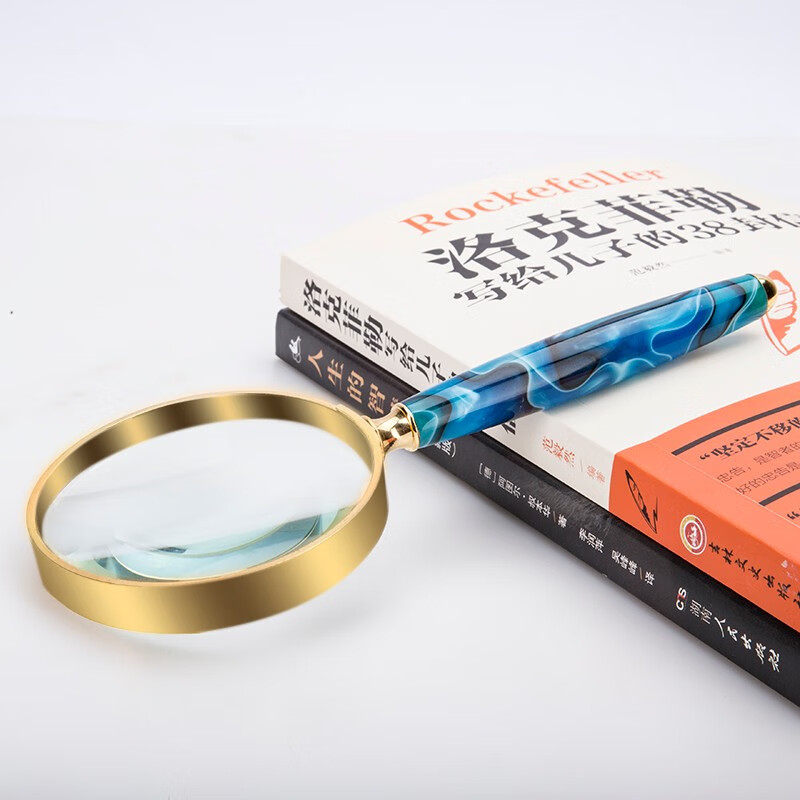 BIJIA放大镜美式光学金属手持鉴定阅读便携多场景用途高倍放大镜 玉柄072基础款