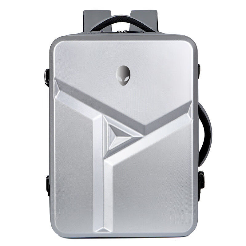 嘉丽诗适用外星人电脑包ALIENWARE外星人笔记本包硬壳双肩包17.3英寸巡 深浅蓝色+蓝外星人 16英寸