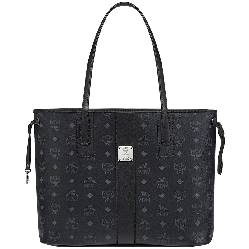 MCM官旗LIZ中號(hào)雙面托特包子母包單肩手提女包 黑色 中號(hào)