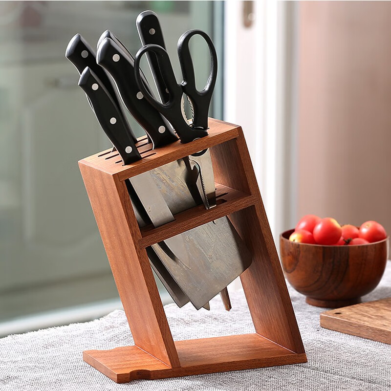达乐丰实木刀架家用厨房刀具收纳架菜刀架置物架刀架子刀座用品