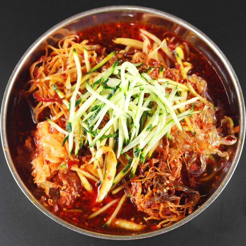 虎钢馋东北冷面佳木斯金山拌面拌冷面含拌菜甜酸口三姐妹新鲜星星的