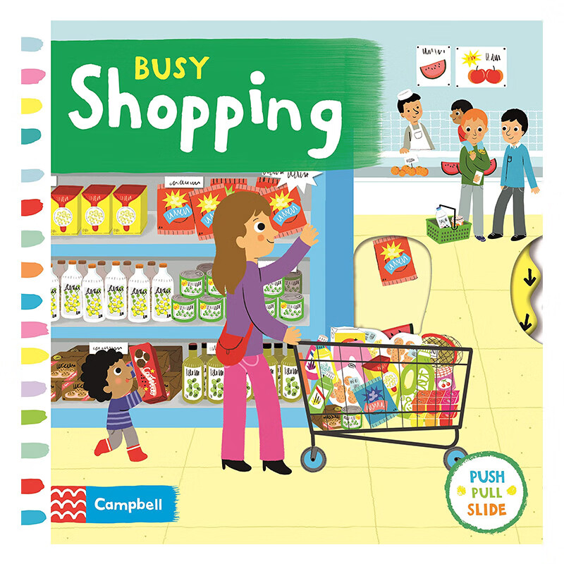 【中图原版】busy shopping忙碌的购物中心英文原版绘本 busy系列
