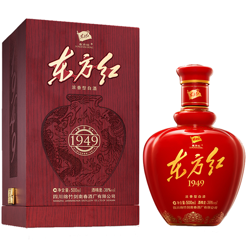 东方红 1949 38%vol 浓香型白酒 500ml 单瓶装