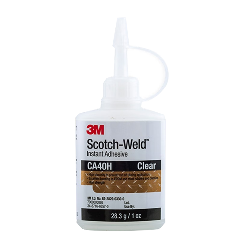 3M 膠水萬能快干膠 辦公家用502玻璃陶瓷金屬塑料橡膠粘合速干膠水  CA40H 28.3克/1瓶裝