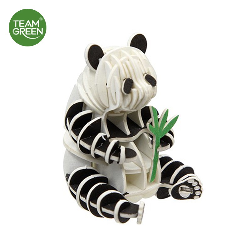TeamGreen绿团 纸质3D立体拼图手工diy制作 创意礼品生日礼物送女生礼物 野生动物系列 3D纸拼图熊猫