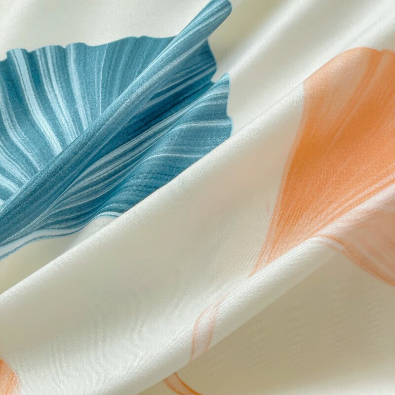 多兰诗（Duolanshi）磨毛四件套 斜纹印花卡通套件被套床单宿舍四季床上四件套 银杏花开米 1.2米 床单款 -被套150*200 三件套