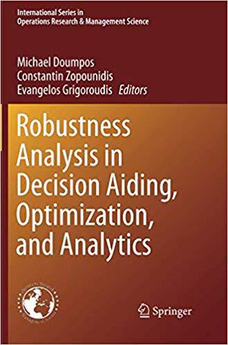 预订 robustness analysis in decision aiding, optimization, and