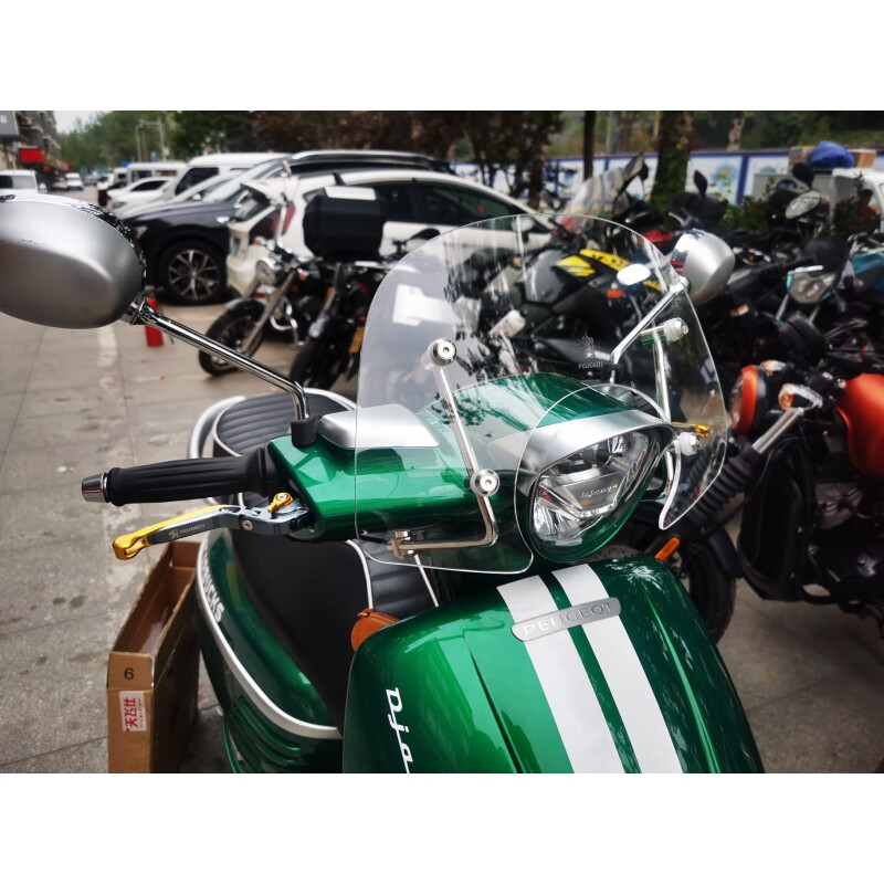 钻技飞仕适用标致姜戈150风挡加高挡风玻璃摩托车改装pc新款无损安装 