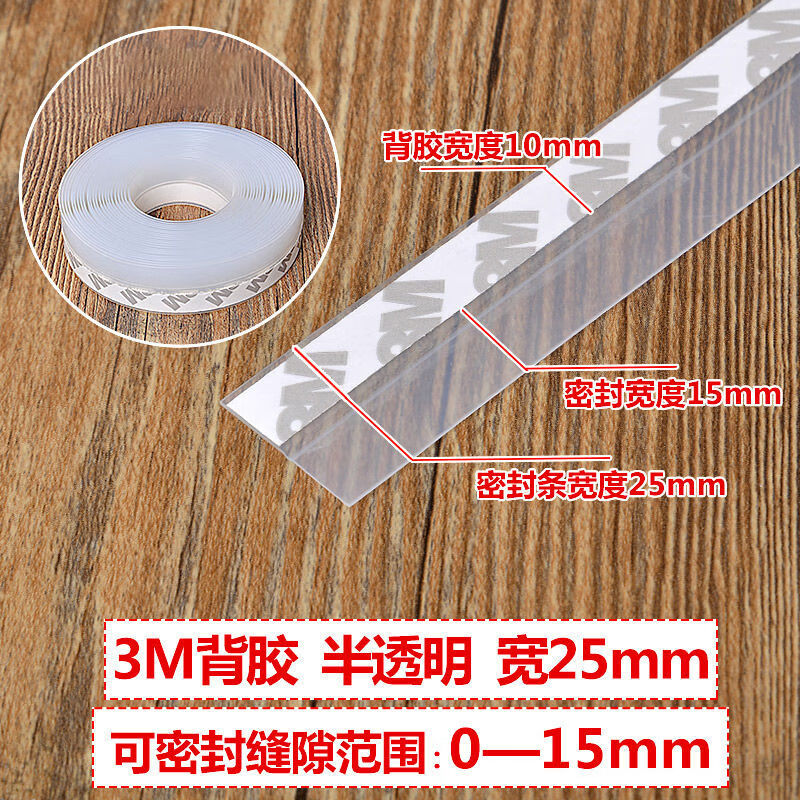 遥绾惜门窗密封条门缝门底防漏风贴办公室玻璃门缝透明防风窗户挡风