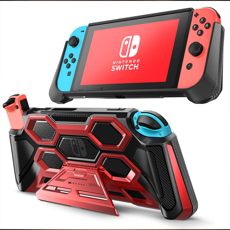SUPCASE Nintendo Switch保护壳任天堂游戏机国行版lite收纳NS配件 【标准版】闪红-手柄可抽出