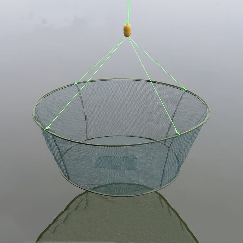 圆形敞口式抬网可折叠4毫米网眼捕鱼龙虾渔具黄鳝泥鳅大号 直径80厘米