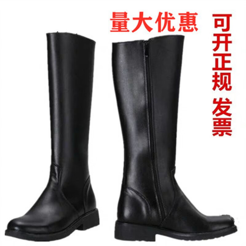 男士馬靴長筒靴禮賓靴國紅旗護衛(wèi)隊靴子儀仗隊馬靴升旗手皮鞋閱兵高筒騎士靴馬術(shù)表演護旗靴舞臺表演樂隊 女款薄款 39