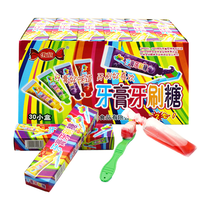 仁心食匠牙膏牙刷糖2合1能吃的糖果80后怀旧休闲创意儿童小零食品