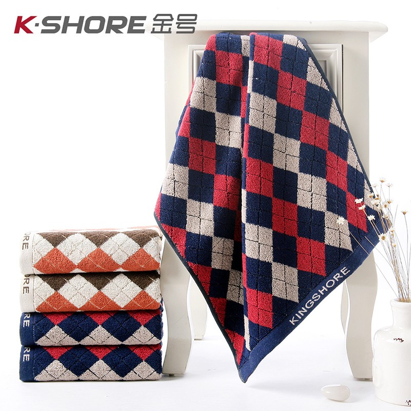 2条装 金号毛巾纯棉吸水洗脸家用女成人男全棉加厚柔软加大面巾 1354红色2条