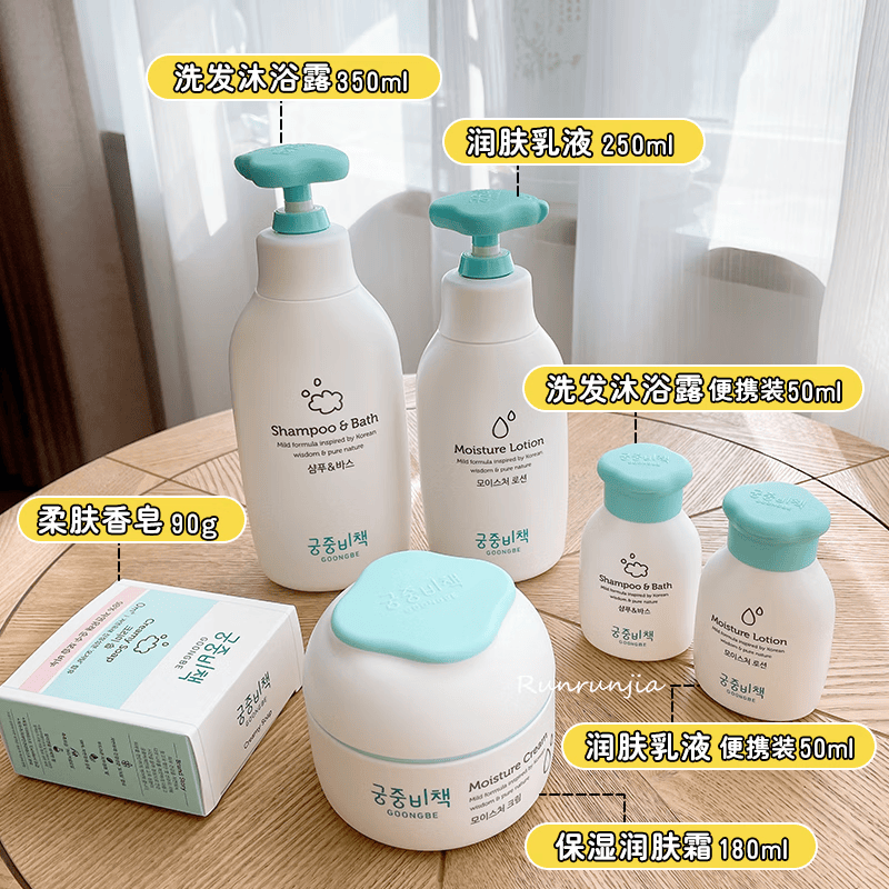 宫中秘策(goongbe)新款宫中秘策套装婴幼儿洗护套盒润肤霜身体乳皂