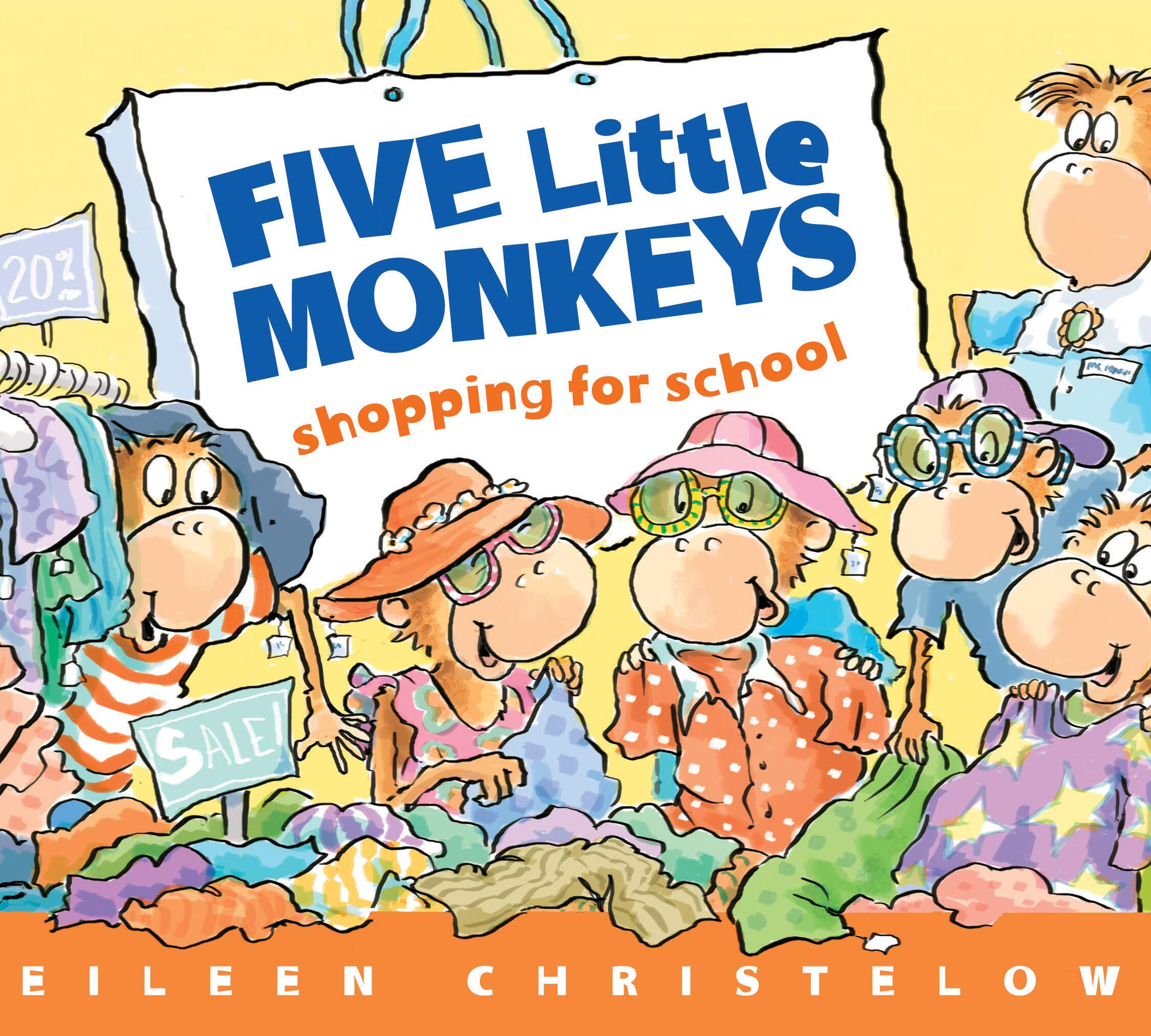 five little monkeys shopping for school