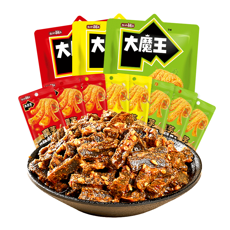 盐津铺子大魔王魔芋素爆肚小吃零食魔芋丝脆爽解馋魔芋干 香菜麻酱味 180g