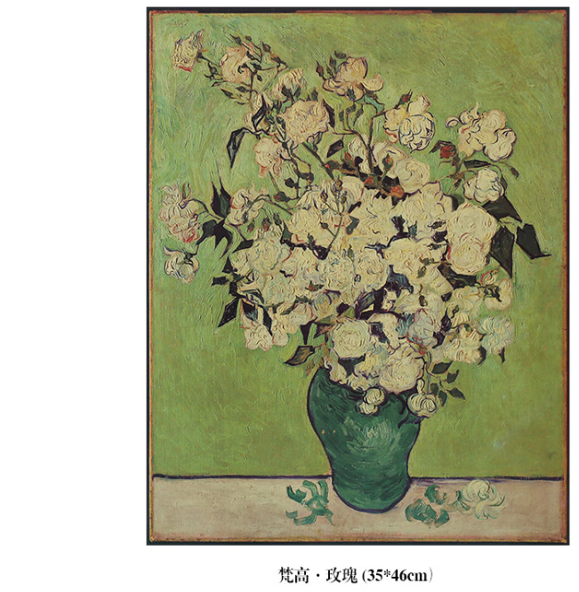 鸣朗 世界名画梵高 莫奈复古牛皮纸海报装饰酒吧学校学生宿舍墙画贴画