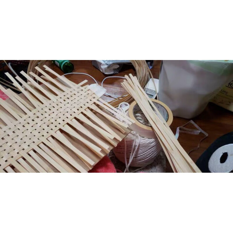 醉春木竹片竹条手工制作diy扎风筝婚庆礼编织灯笼,竹蔑鱼灯笼 绿5毫米