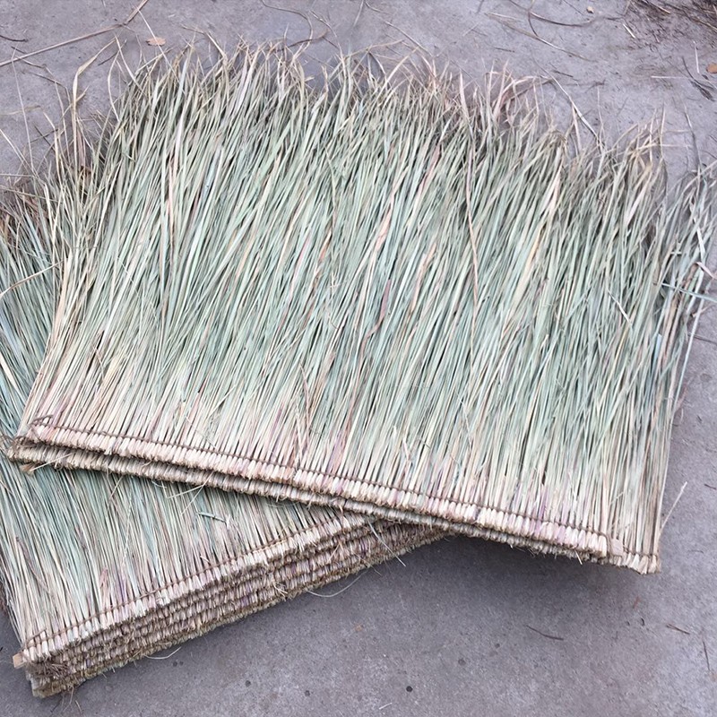 山头林村天然茅草瓦真茅草凉亭农家乐度假村装饰屋棚茅草屋顶木屋1米