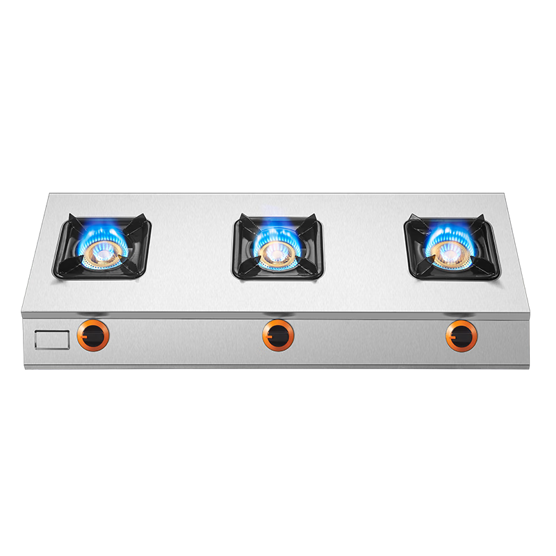 长城煲仔炉商用三眼四眼燃气灶液化气六眼6头煤气灶多头燃气灶四头八头猛火燃气灶砂锅灶麻辣烫灶牛扒 【大间距】长三眼灶_蜂窝火 煤气罐/液化气【含熄火保护】