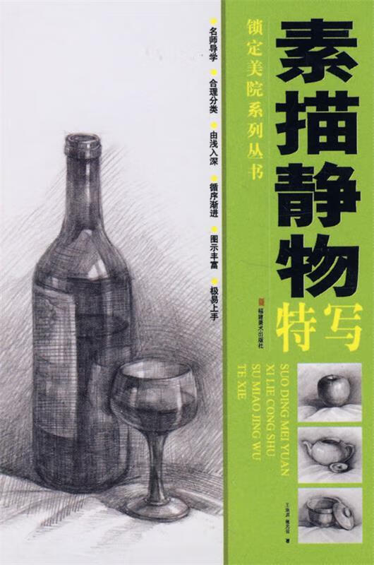 素描静物特写【稀缺图书,放心购买】