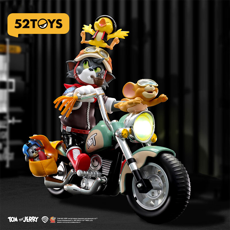 52TOYS【圣诞礼物】 TOM and JERRY 复古机车 猫和老鼠潮玩手办摩托车 现货发售