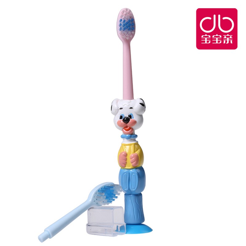 宝宝亲儿童生肖训练牙刷 婴幼儿卡通牙刷 护齿口腔清洁 婴儿学刷牙 带吸盘 加刷头一只 生效牙刷-随机发