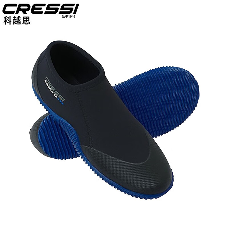 意大利CRESSI minorca short 短款 潜水鞋  潜水靴 3mm 黑蓝色 S 38-39