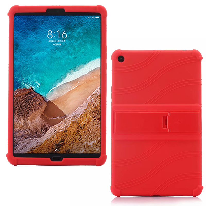 1英寸硅胶套mi pad4四代plus支架硅胶防摔外壳 大红色 硅胶支架套
