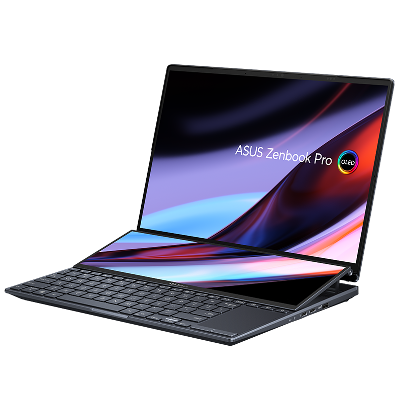 ASUS 华硕 灵耀X双屏Pro 2022款 14.5英寸笔记本电脑 黑色（i7-12700H、RTX 3050Ti、16GB、1TB、2.8K、120Hz）