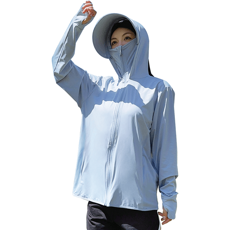 浪莎(LangSha)防晒衣女士春夏冰丝凉感防紫外线防晒服轻薄透气舒适户外皮肤衣实付59.52元