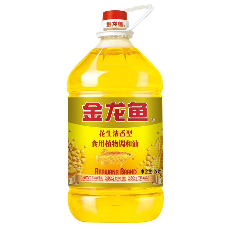 【旗舰店】金龙鱼 花生调和油食用油 5l升装